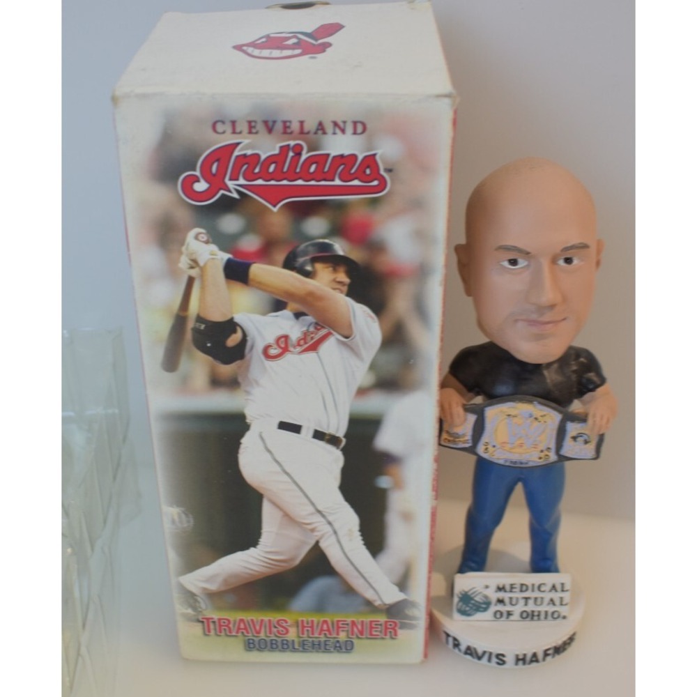 Cleveland Indians 2011 Travis Hafner WWE Wrestling Baseball Bobblehead MLB SGA